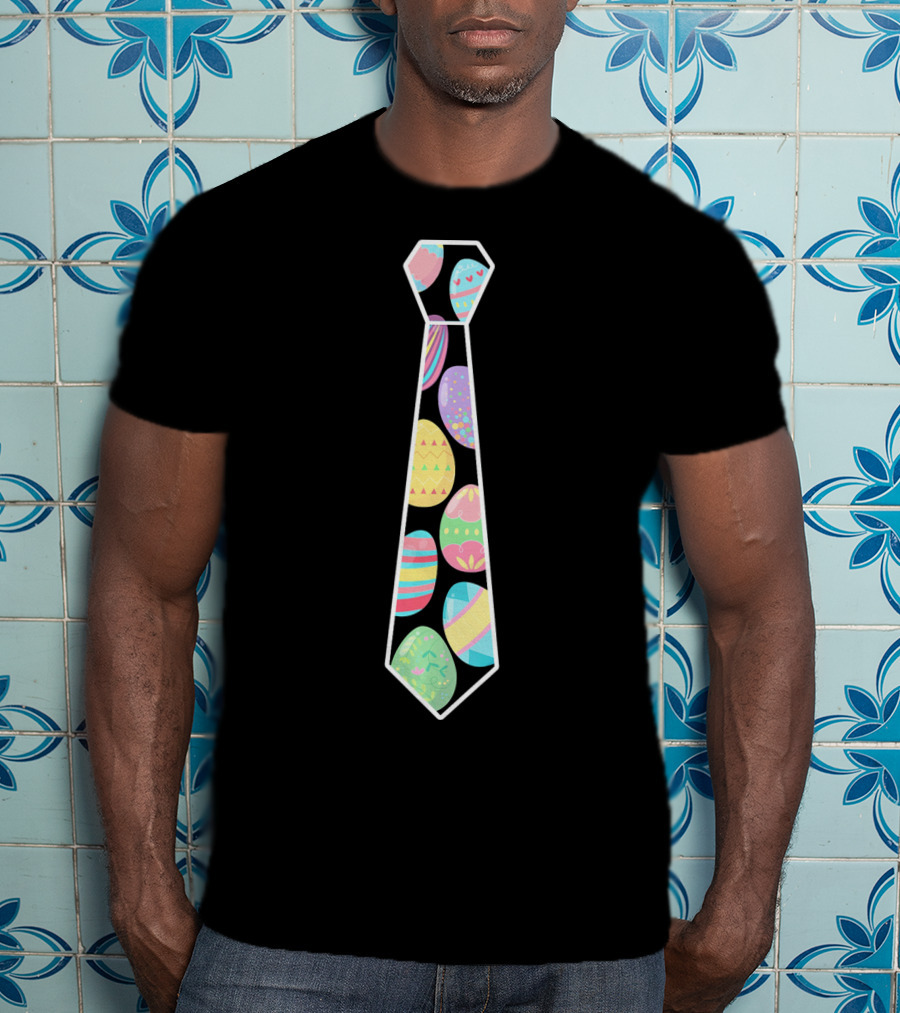 Colorful Easter Eggs Neck Tie T-Shirt