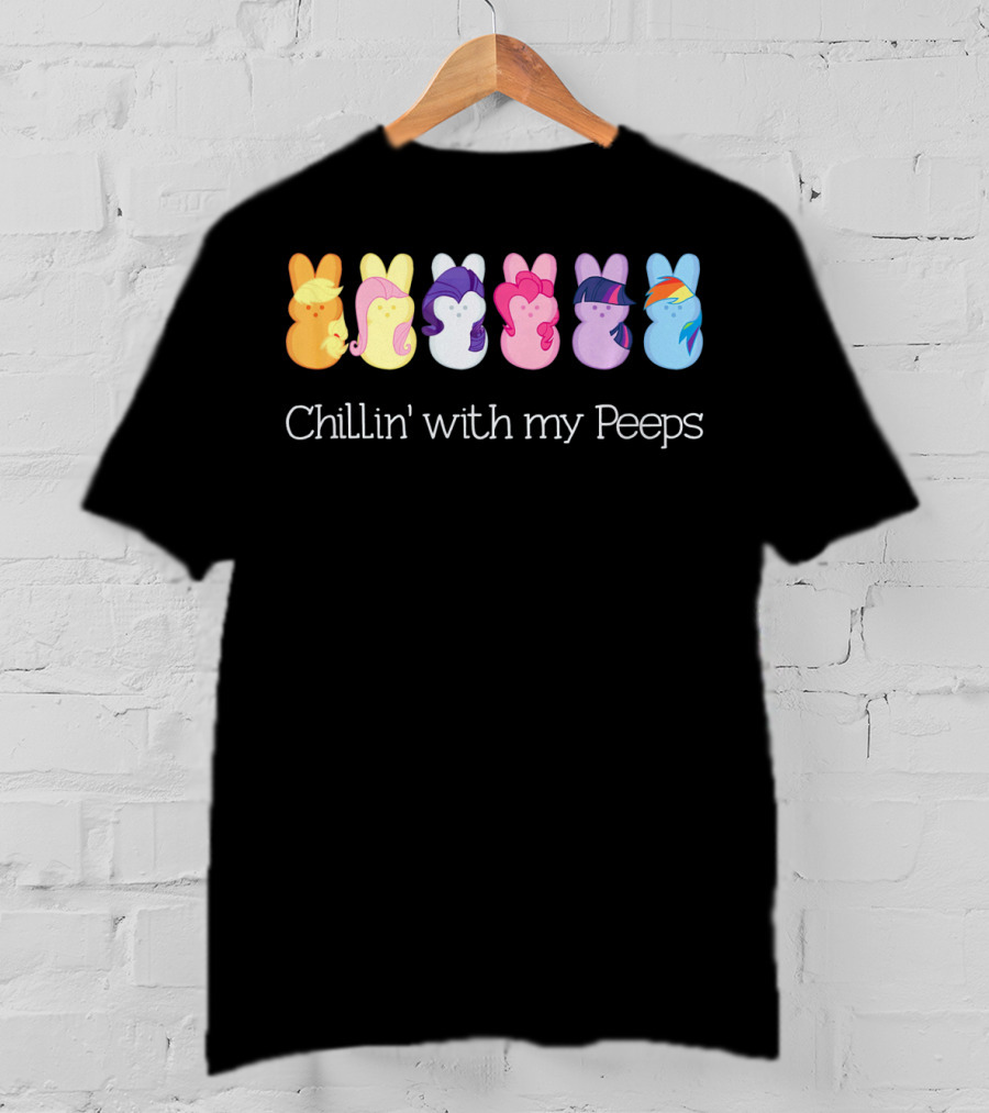 Chillin' With My Peeps Funny Easter Bunny Friends T-Shirt