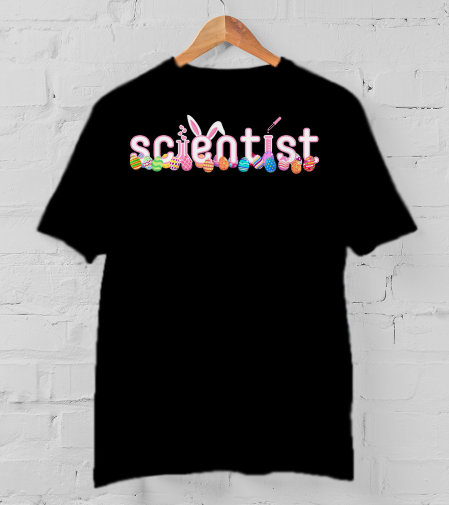 Scientist Funny Bunny Easter Eggs T-Shirt