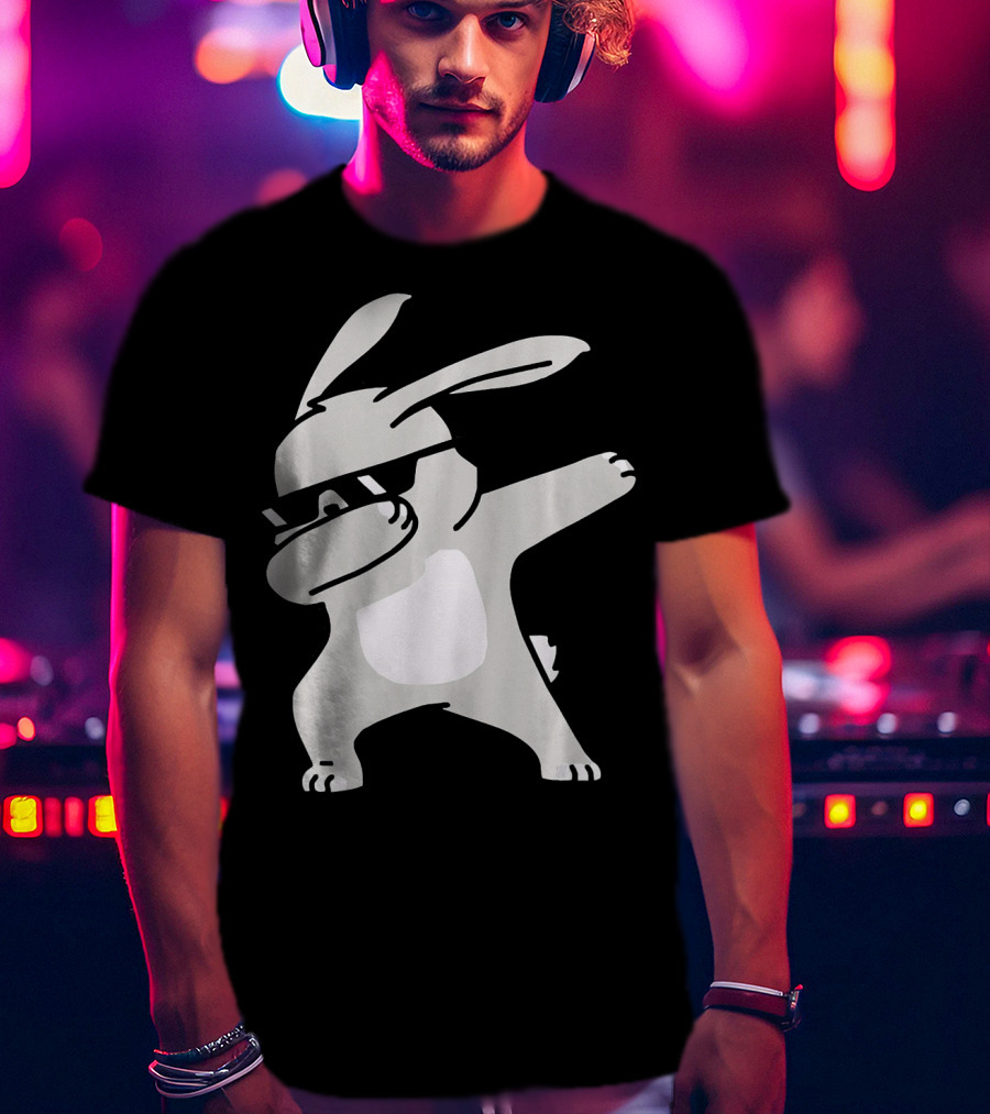 Happy Easter Day Cool Dabbing Rabbit T-Shirt