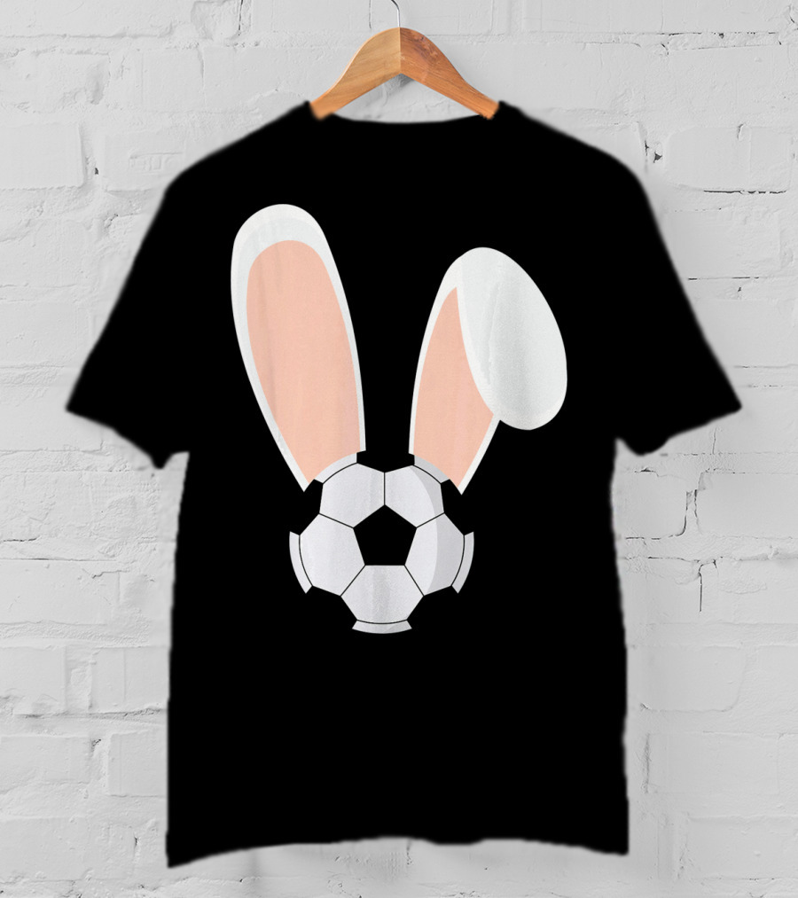 Easter Rabbit Bunny Ears Soccer Ball Combination T-Shirt