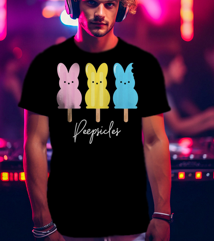 Peepsicles Fun Easter Bunny Cute Peep Popsicle T-Shirt