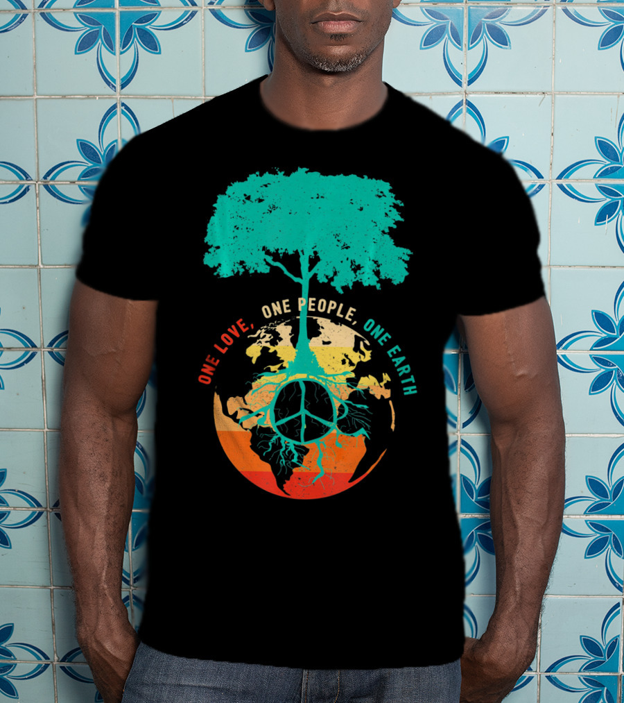 One Love One People One Earth Peace Tree T-Shirt
