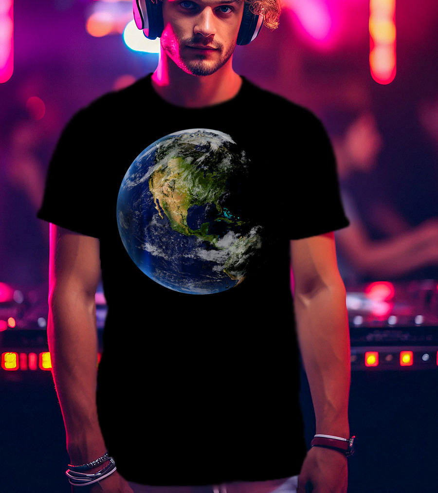 Planet Earth North America Globe T-Shirt