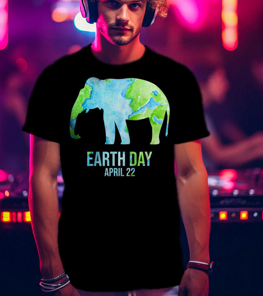 Earth Day April 22 Elephant School Event T-Shirt