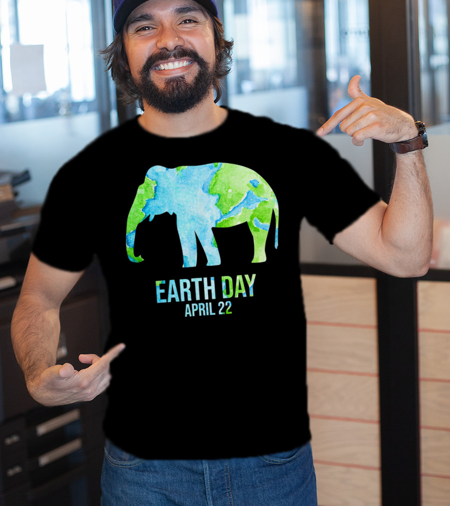 Earth Day April 22 Elephant School Event T-Shirt