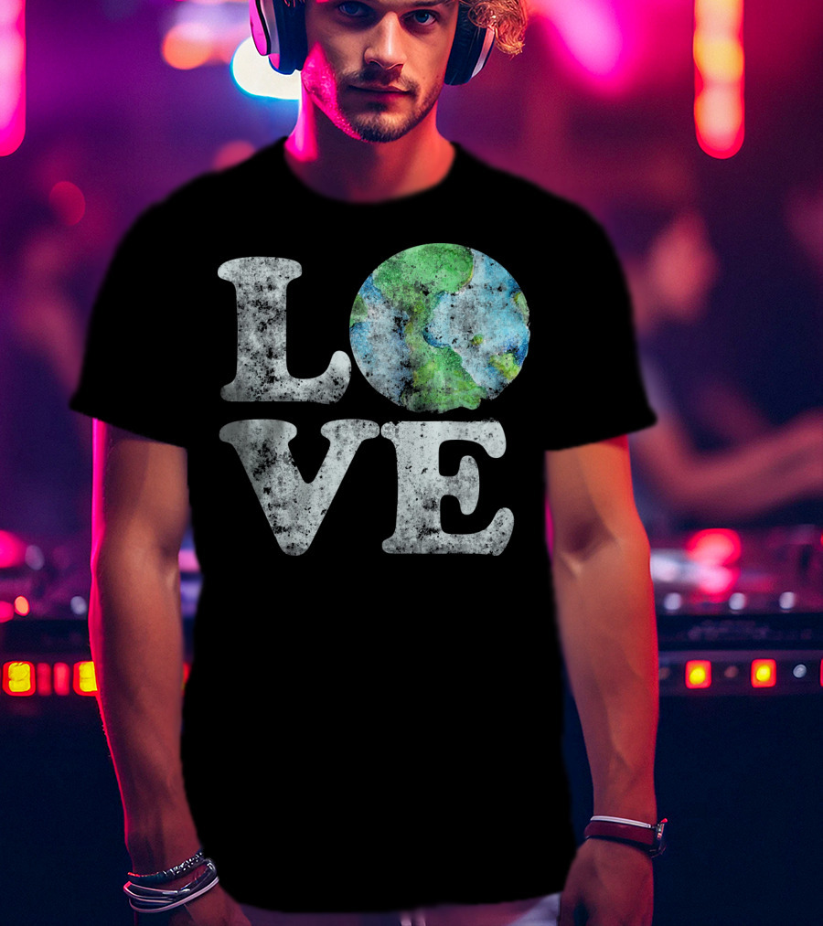 VINTAGE LOVE Your Mother Earth Planet Circle T-Shirt