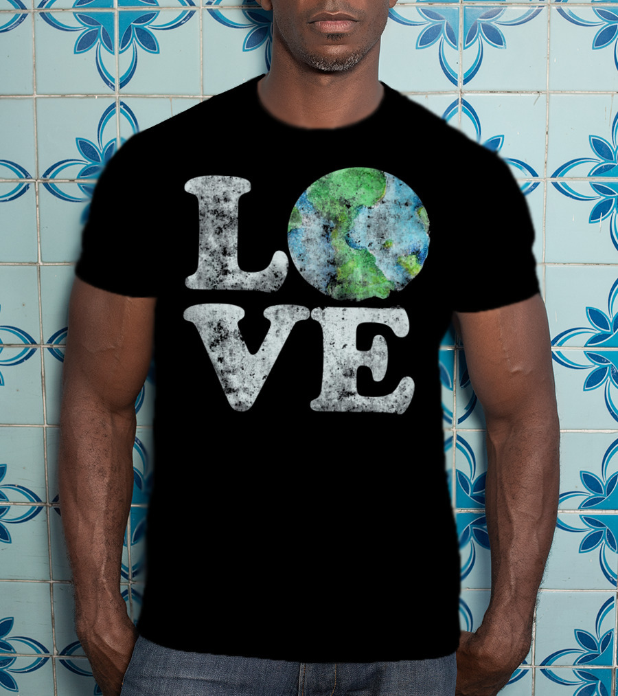 VINTAGE LOVE Your Mother Earth Planet Circle T-Shirt