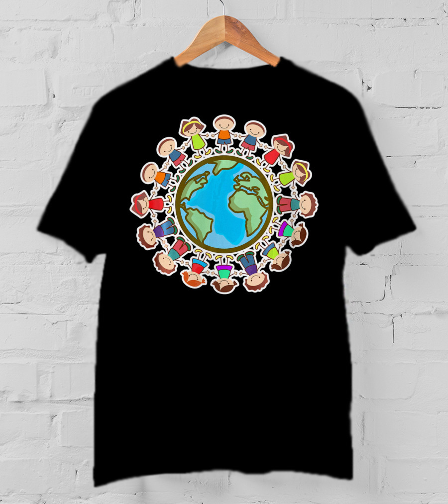 Kids Celebrating Earth Day Around The Globe T-Shirt