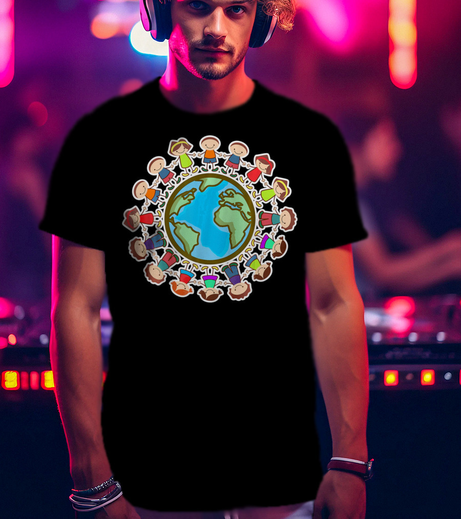 Kids Celebrating Earth Day Around The Globe T-Shirt