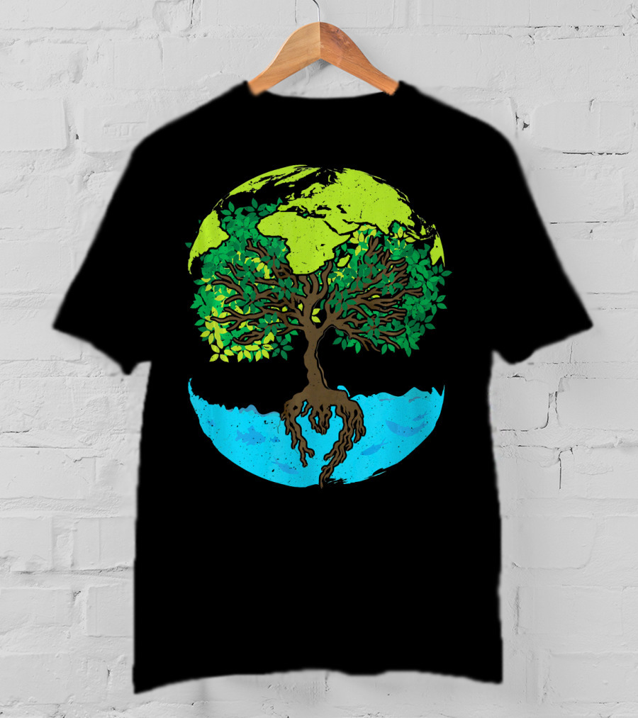 World Environment Earth Day Save The Tree Planet Nature Conservation T-Shirt