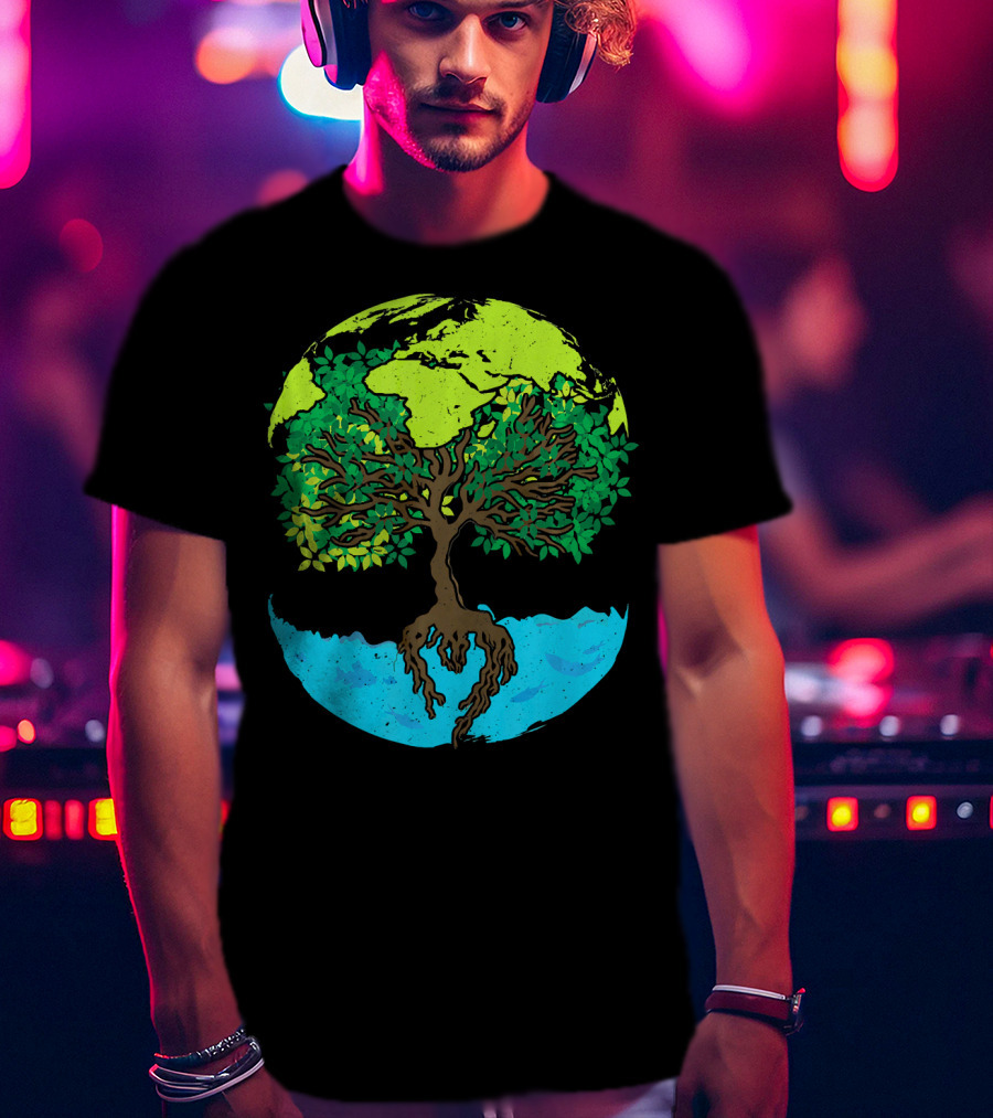 World Environment Earth Day Save The Tree Planet Nature Conservation T-Shirt