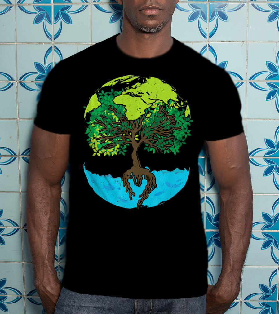 World Environment Earth Day Save The Tree Planet Nature Conservation T-Shirt