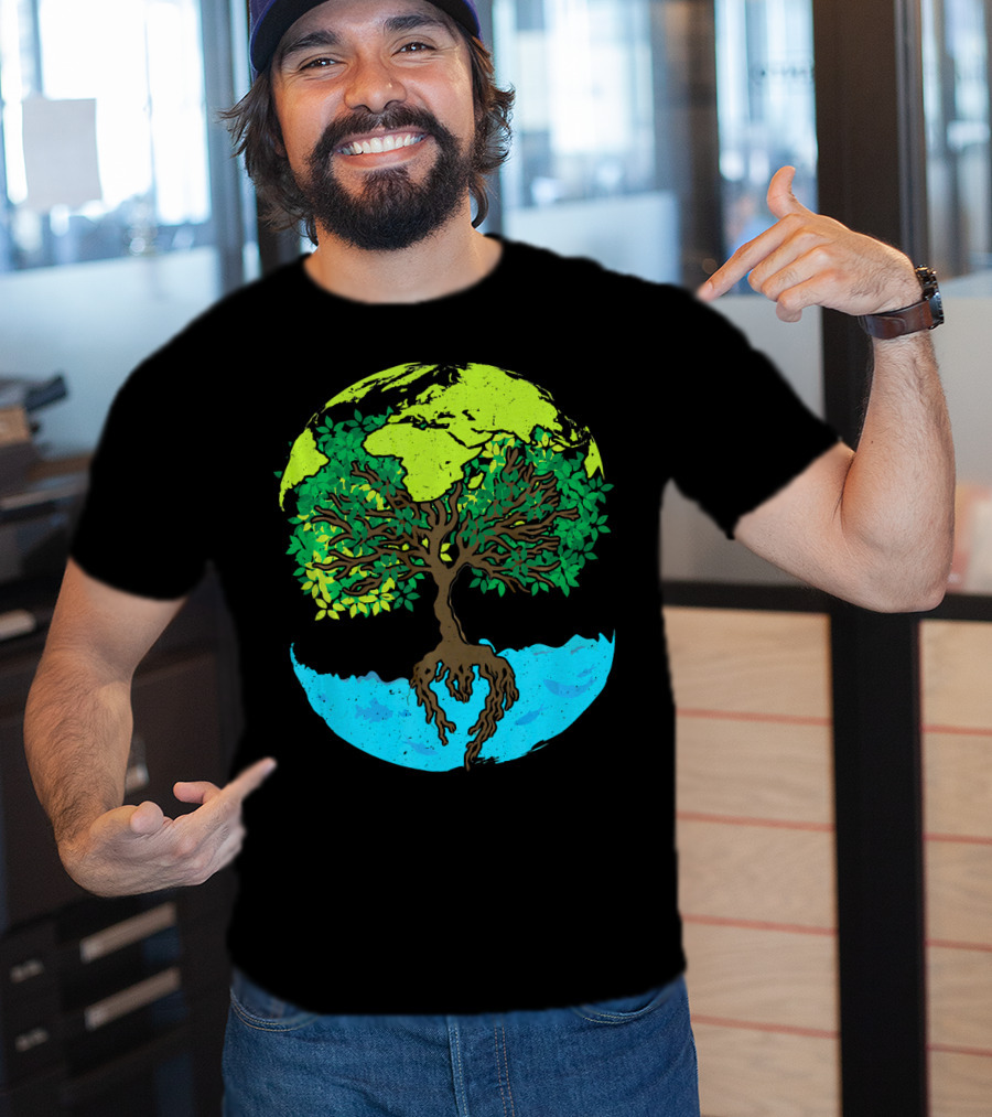 World Environment Earth Day Save The Tree Planet Nature Conservation T-Shirt