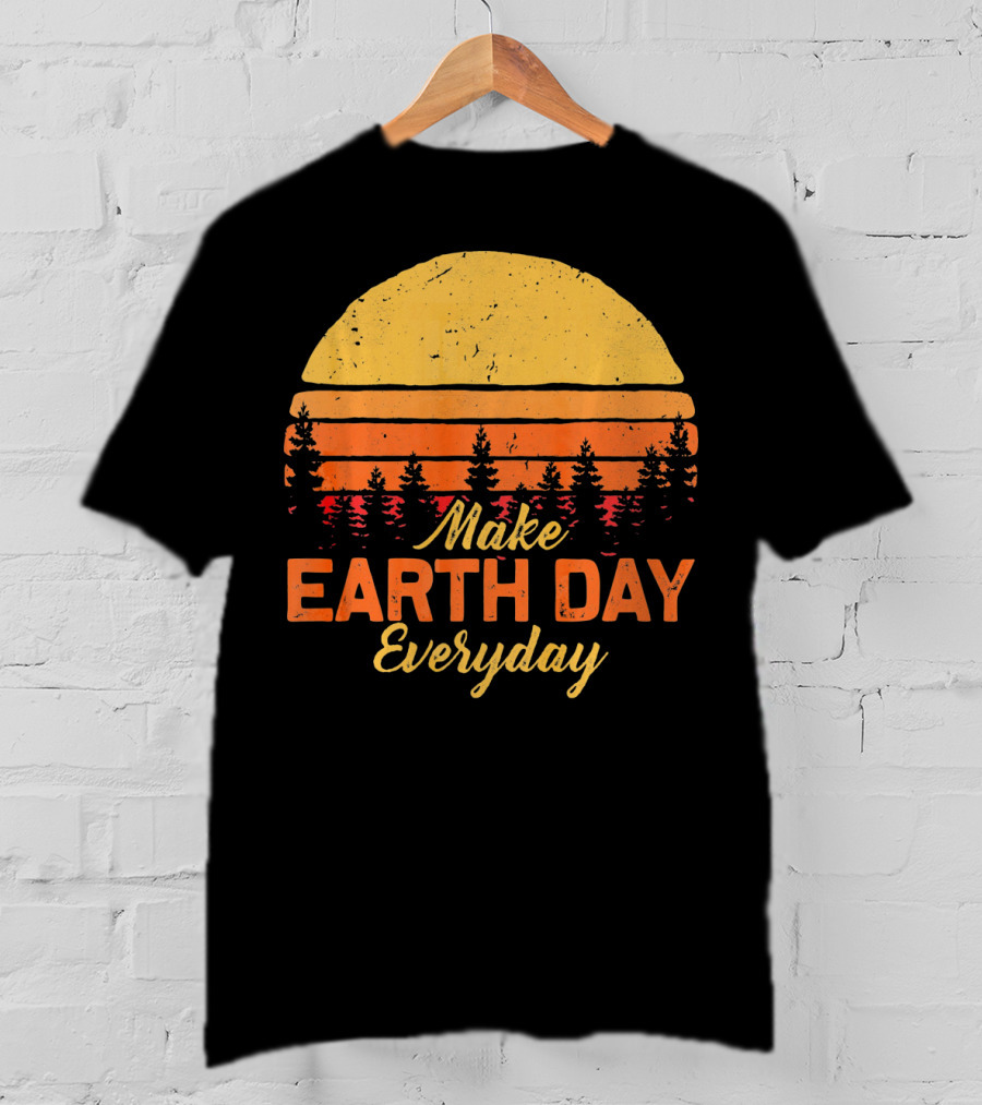 Make Earth Day Everyday Sunset Forest T-Shirt