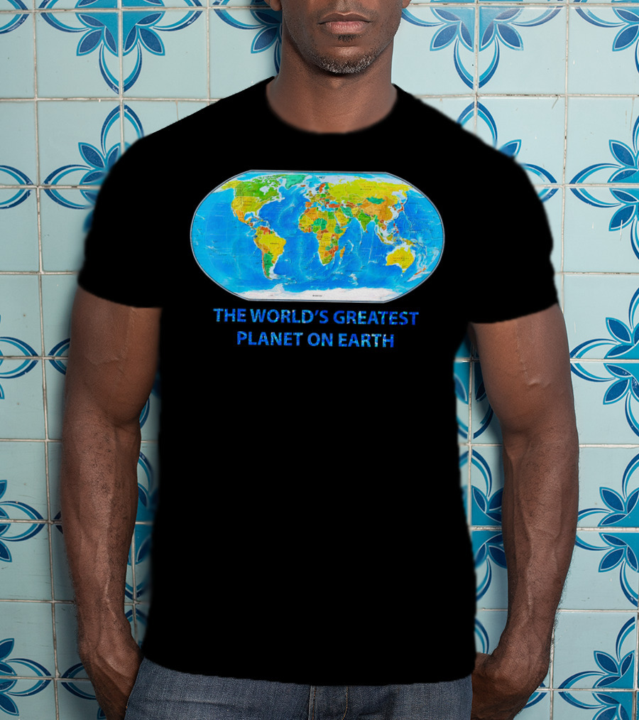 The World's Greatest Planet On Earth Map T-Shirt