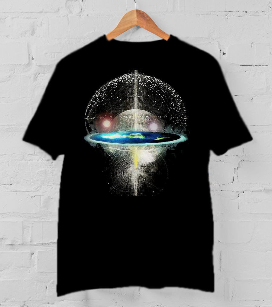 Flat Earth Cosmic Celestial Universe Symmetry T-Shirt