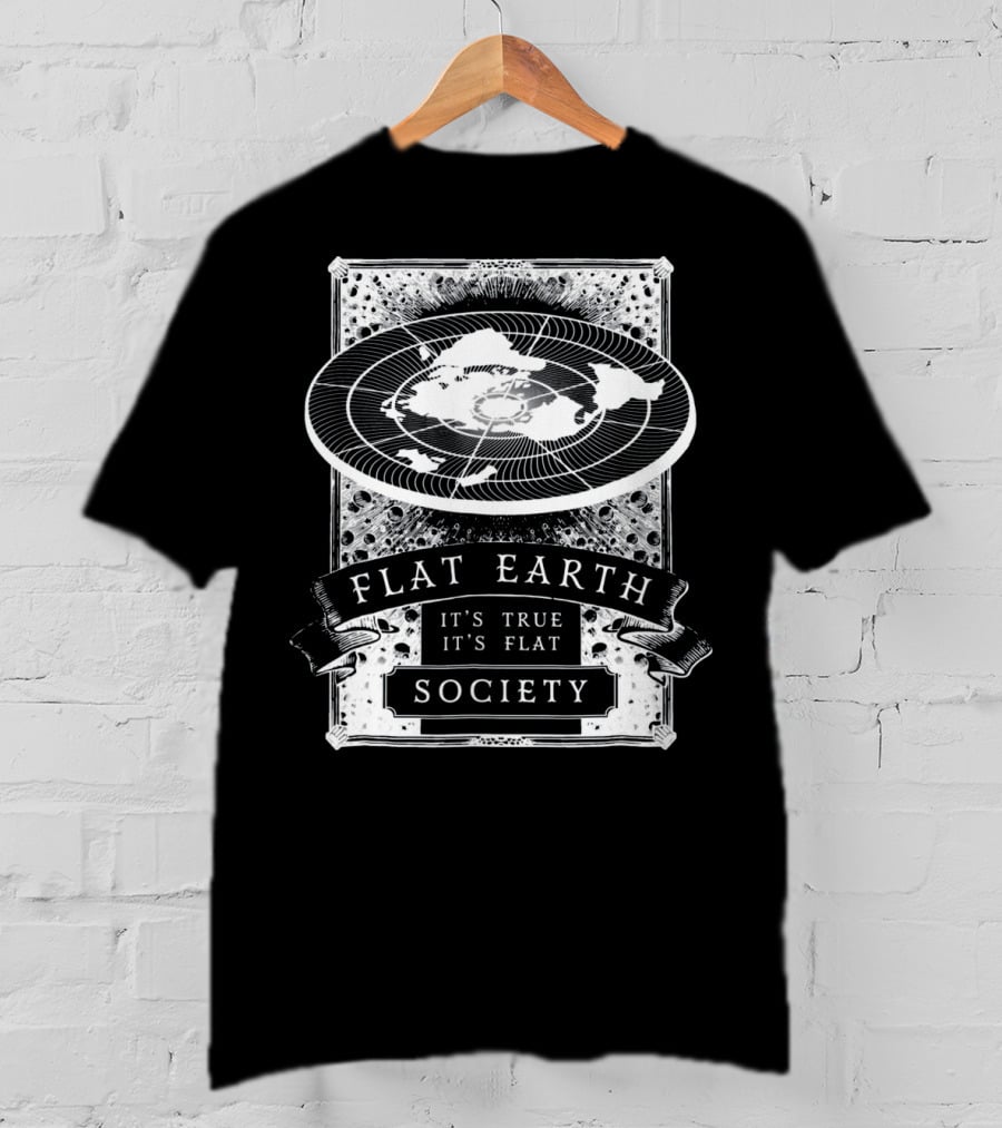Vintage Flat Earth Society It's True It's Flat T-Shirt
