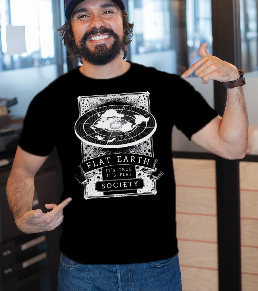 Vintage Flat Earth Society It's True It's Flat T-Shirt
