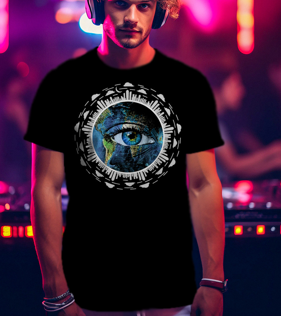 Earth Day Or Any Day To Save The Planet With Watching Eye Of Earth T-Shirt