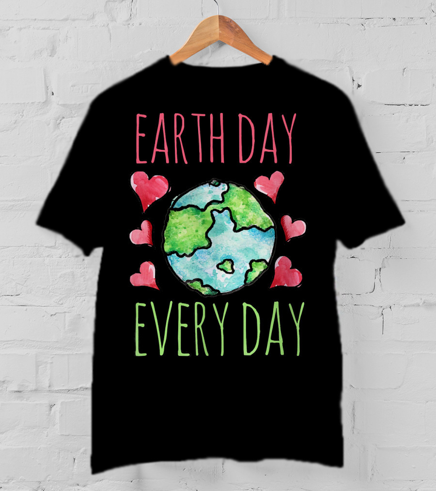 Earth Day Every Day Cute Earthy Heart T-Shirt