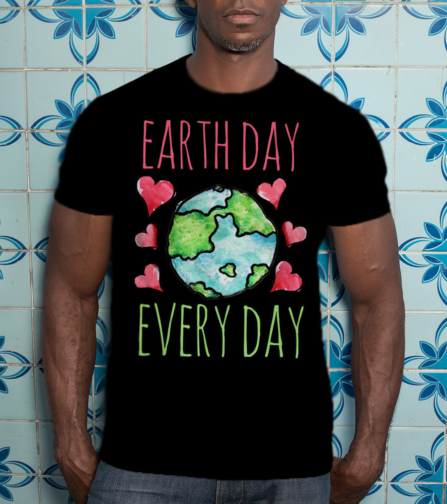 Earth Day Every Day Cute Earthy Heart T-Shirt