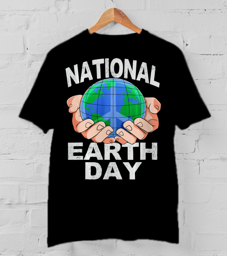National Earth Day Nature Hands Holding Globe April T-Shirt