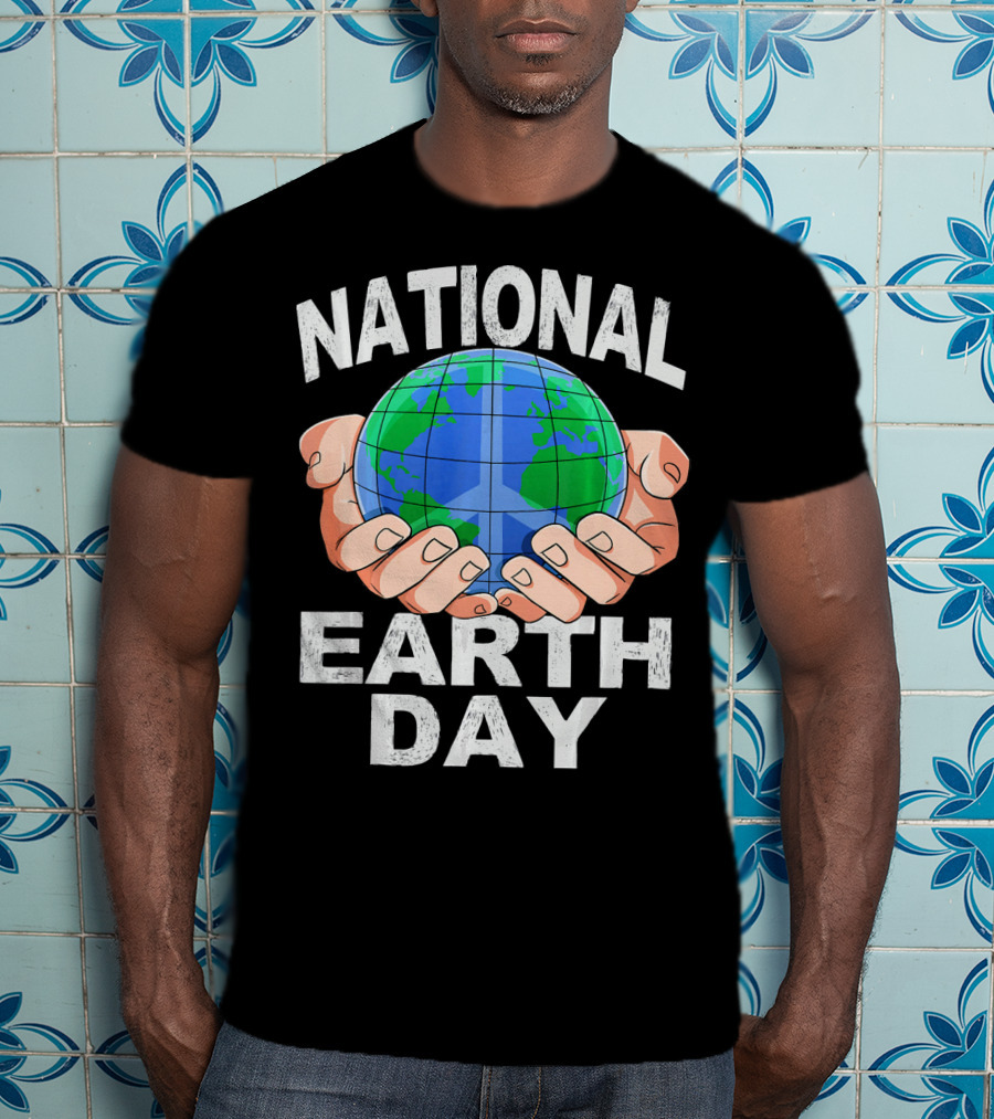 National Earth Day Nature Hands Holding Globe April T-Shirt