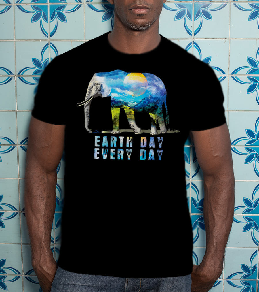 Earth Day Every Day Elephant Love T-Shirt