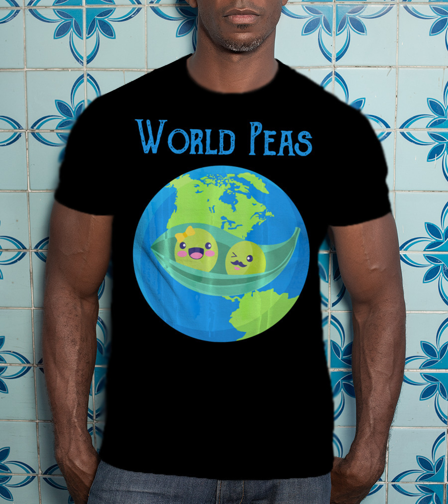 World Peas Funny World Peace Pun Earth Peas T-Shirt