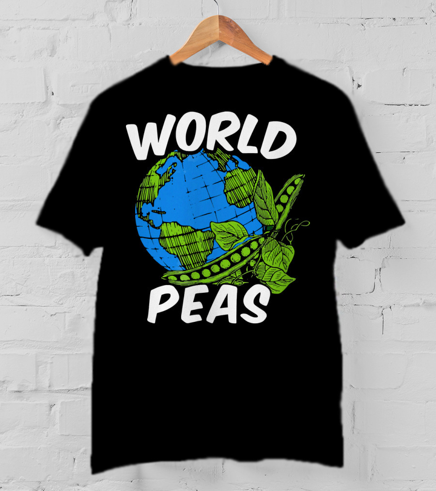 World Peas Pun Funny Peace On Earth T-Shirt