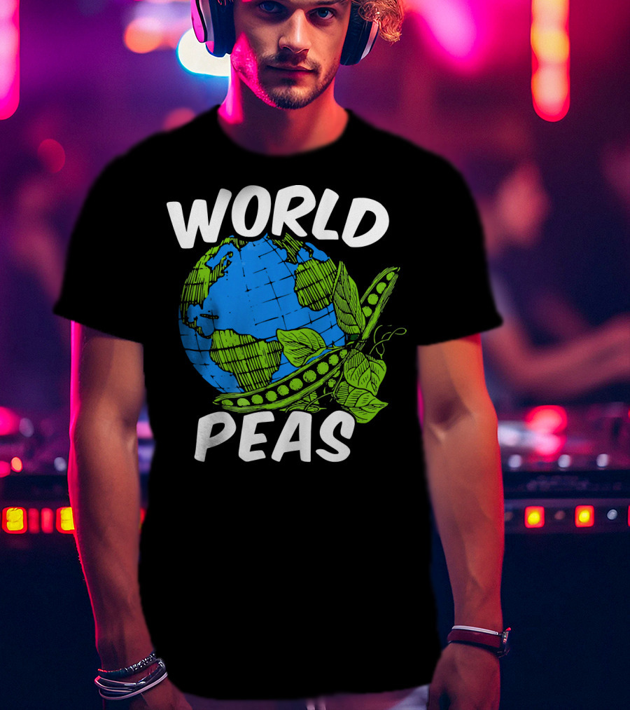 World Peas Pun Funny Peace On Earth T-Shirt