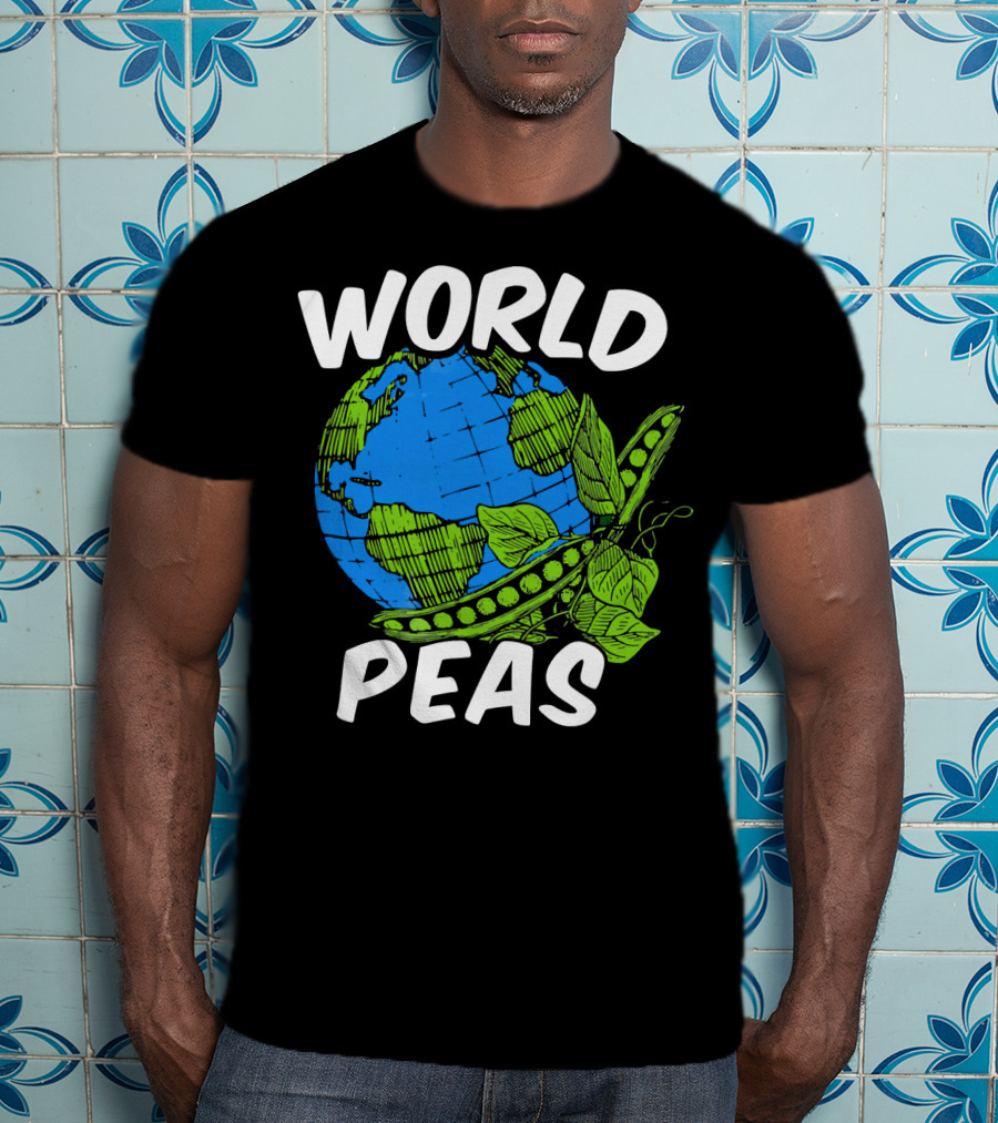 World Peas Pun Funny Peace On Earth T-Shirt