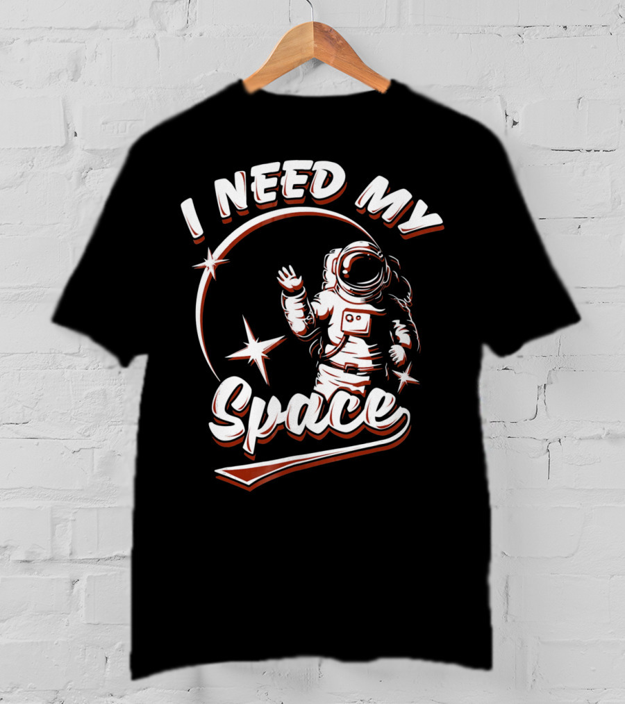 Astronaut I Need My Space Moon Earth T-Shirt