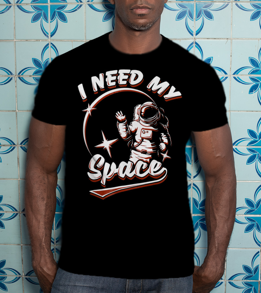 Astronaut I Need My Space Moon Earth T-Shirt