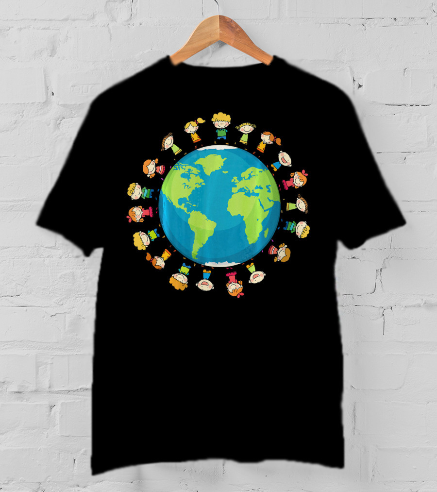 Kids Around The World Global Unity Climate Awareness T-Shirt