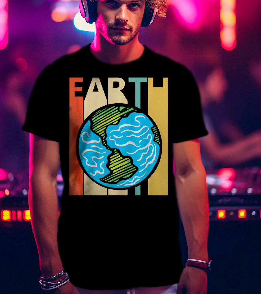 Earth Vintage Retro Planet Earth Astronomy T-Shirt