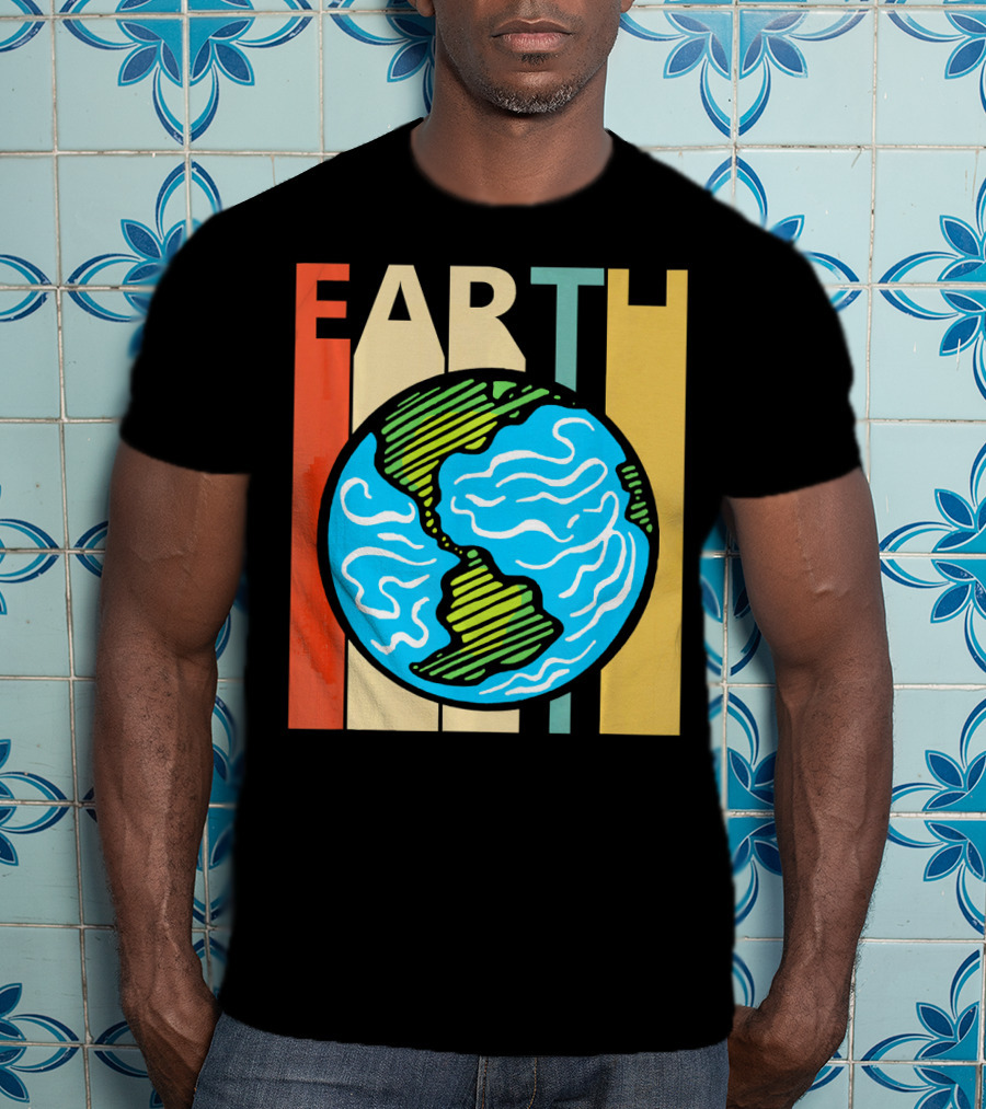 Earth Vintage Retro Planet Earth Astronomy T-Shirt