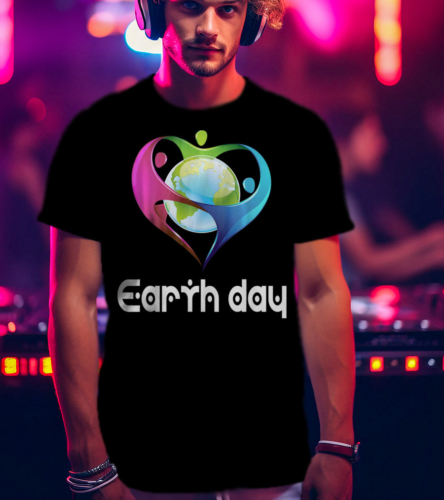 Earth Day Heart Globe Unity T-Shirt
