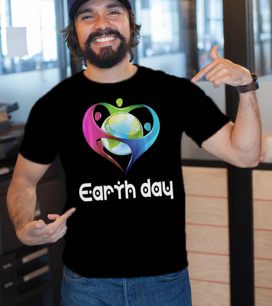 Earth Day Heart Globe Unity T-Shirt