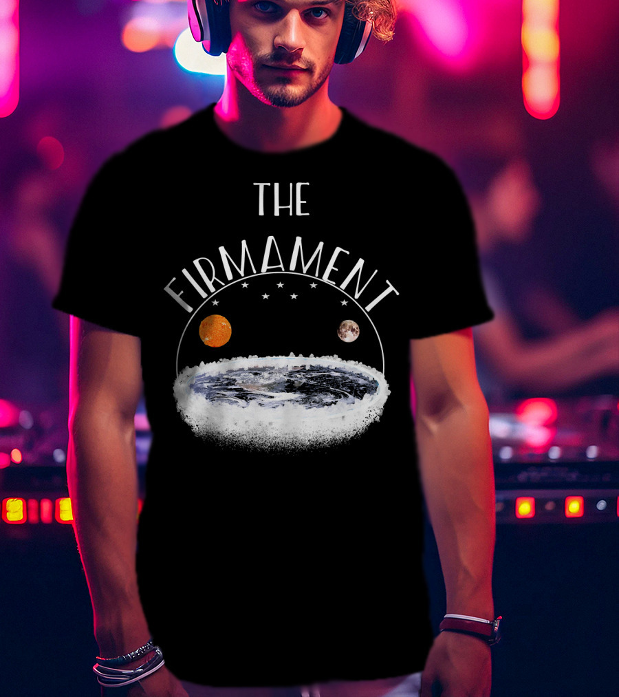 The Firmament Dome Flat Earth Society Sun Moon Stars T-Shirt