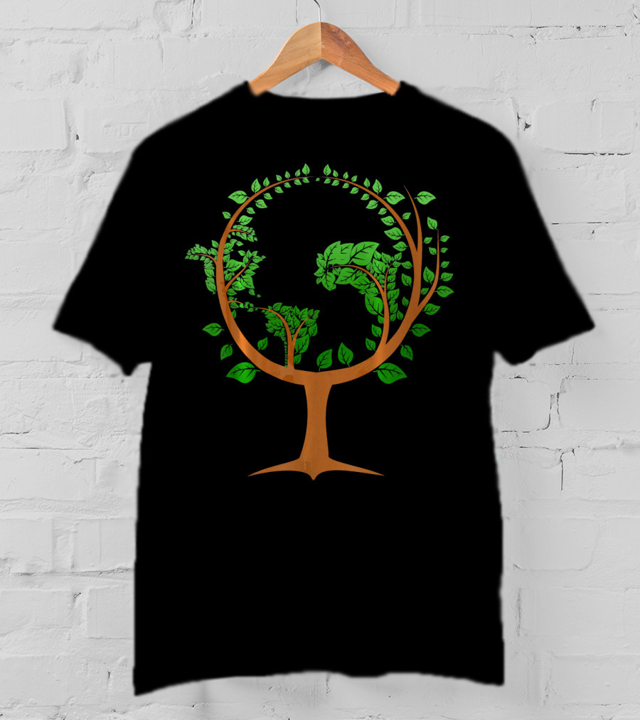Happy Earth Day Save Earth Tree Globe T-Shirt