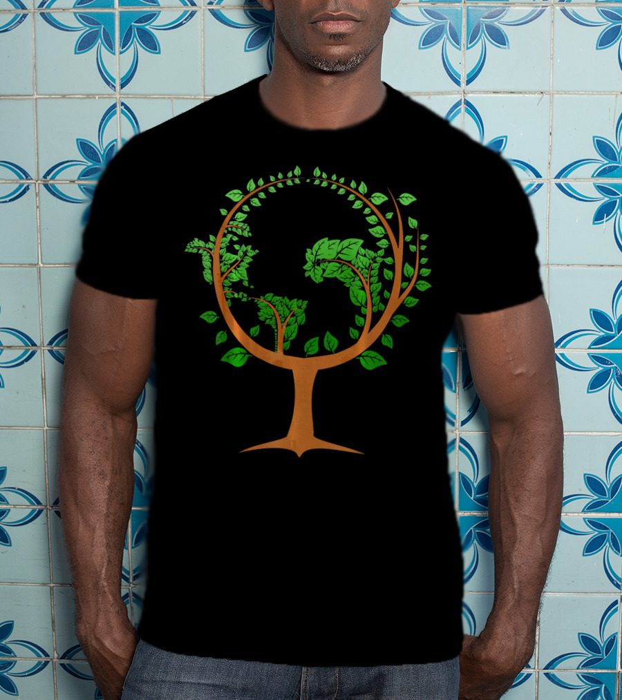 Happy Earth Day Save Earth Tree Globe T-Shirt