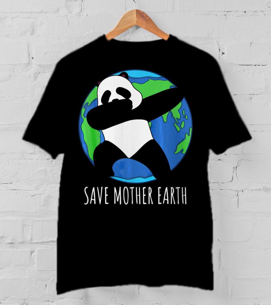 Earth Day Panda Dabbing Save Mother Earth T-Shirt