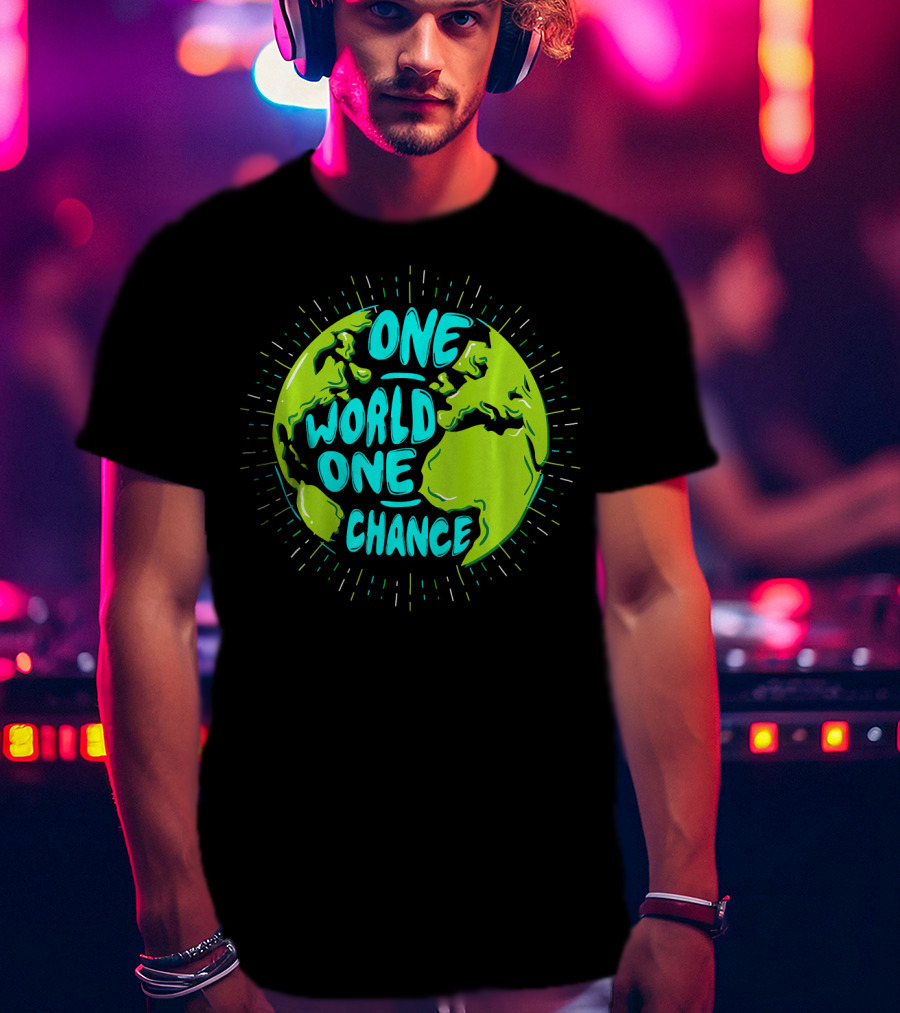 One World One Chance Planet Earth Climate Protection T-Shirt