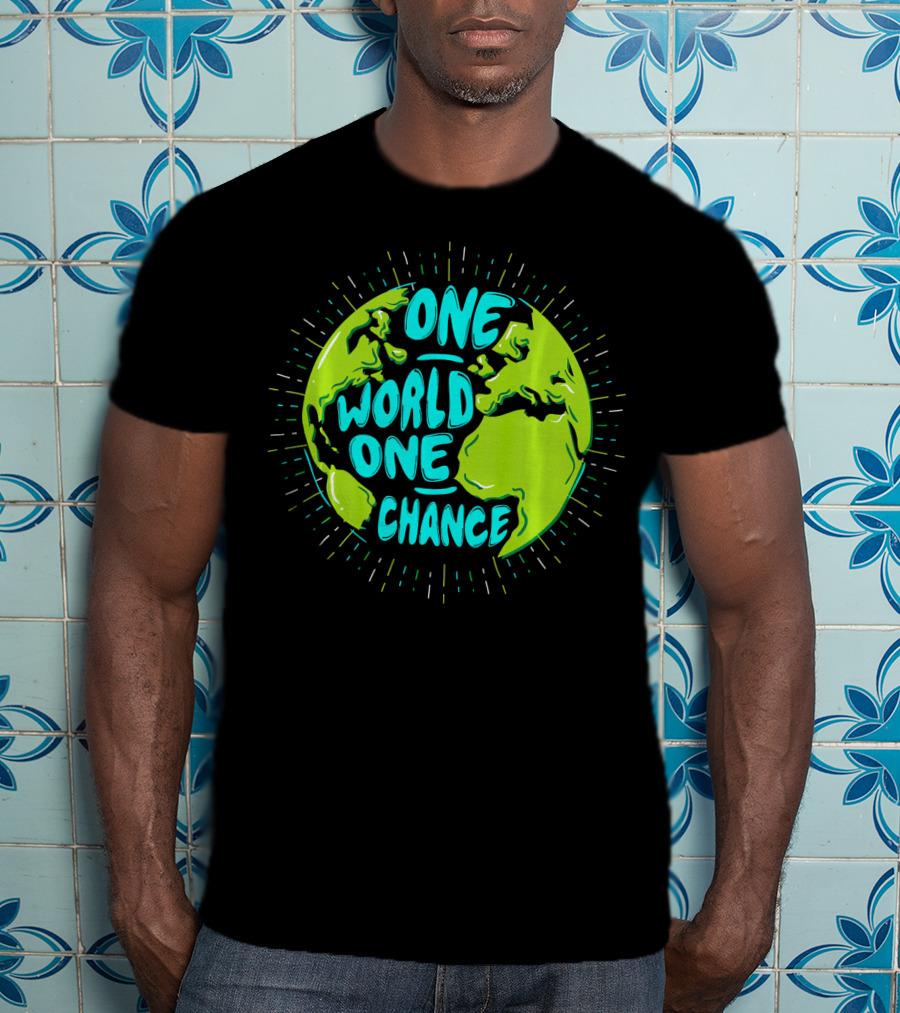 One World One Chance Planet Earth Climate Protection T-Shirt