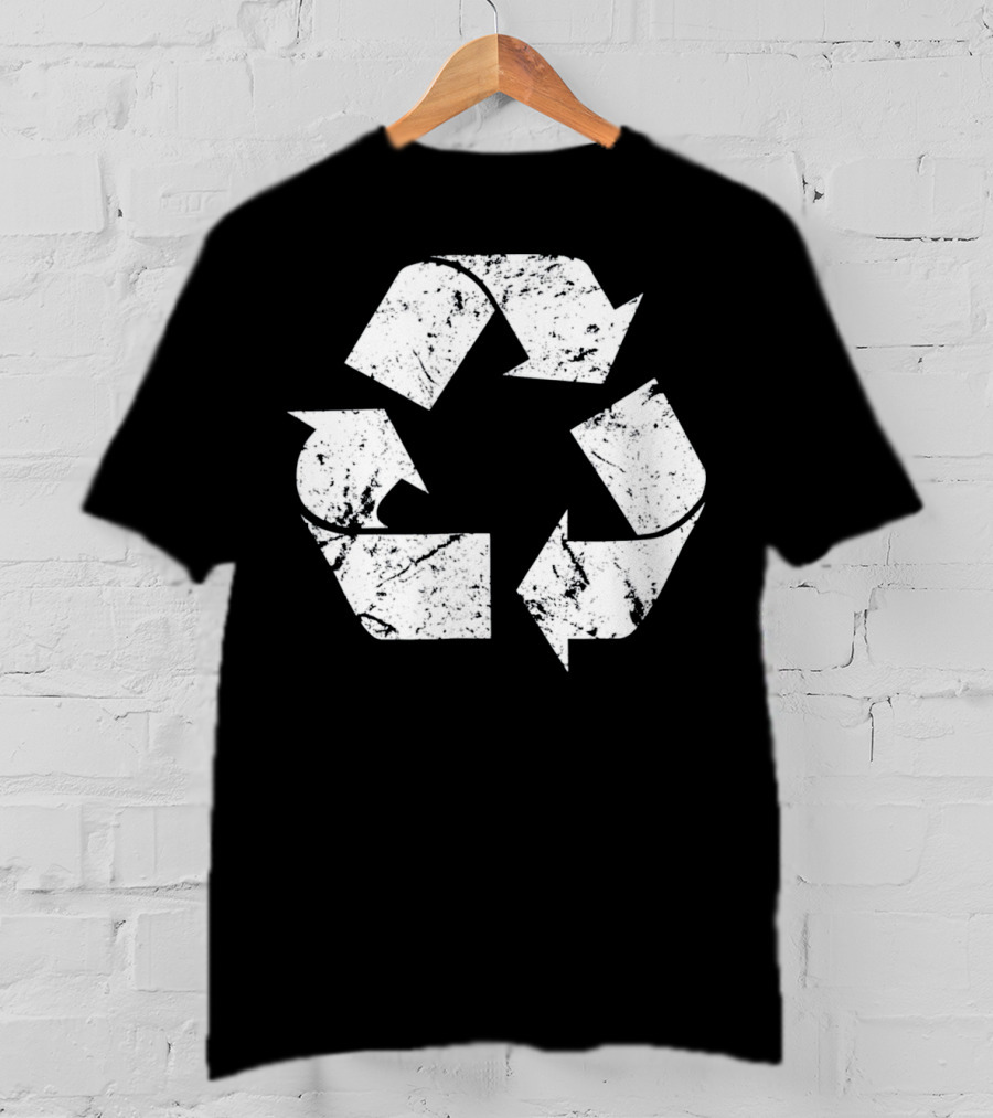 Earth Day Vintage White Recycle T-Shirt