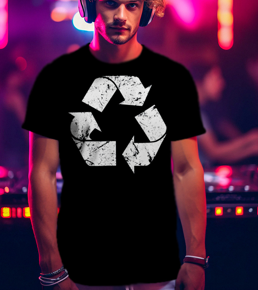 Earth Day Vintage White Recycle T-Shirt