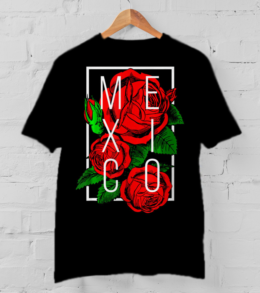 Mexico Rose Flower Cinco De Mayo T-Shirt