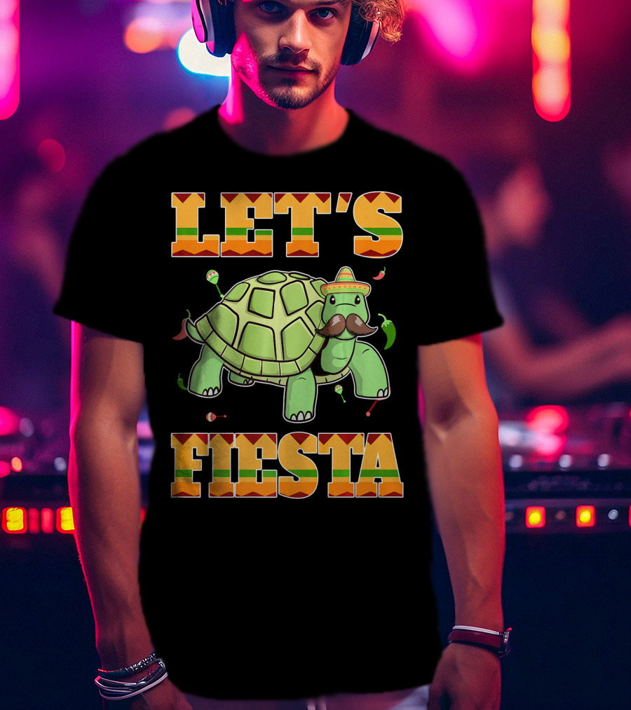 Let's Fiesta Turtle Cinco De Mayo Mexican T-Shirt